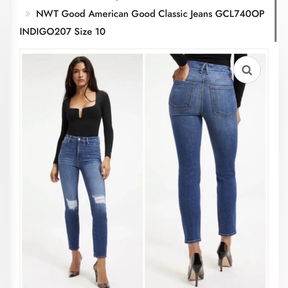 Good American Good Classic Jeans size 10/30